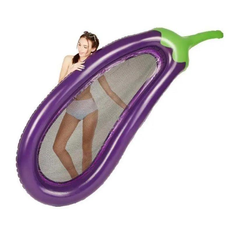 Bouée Aubergine Géante Gonflable Piscine - Bouée Licorne
