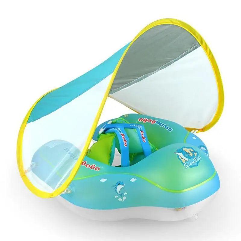 Bouée Bébé Gonflable avec Auvent Siège Sécurisé Piscine - Bouée Licorne