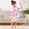 Peignoir de bain enfant motif dinosaure vert polaire