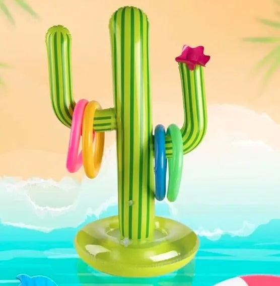 Jeu de Lancé Cactus Gonflable Piscine - Bouée Licorne